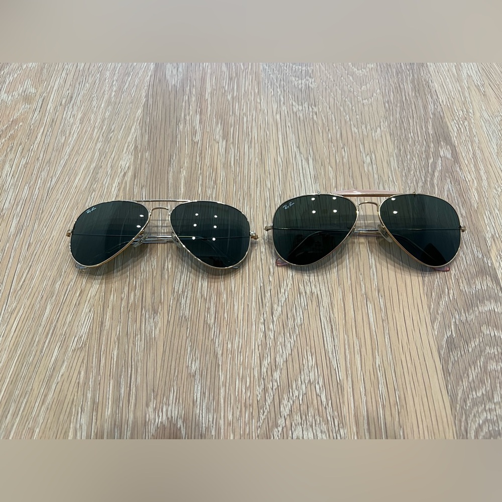 Two Ray-Ban Aviator Sunglasses